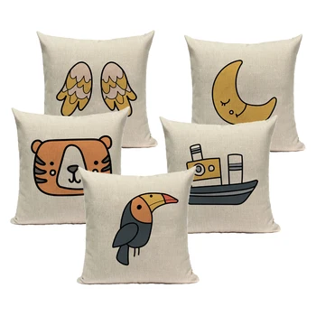

Throw Pillow Case Funny Pillowcase Decorative Cute Animal Cactus 45*45 40*40 for Children Bedroom fur Linen Cushion Cover