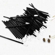 100 шт Одноразовые кисточки для губ кисть черного цвета палочки Аппликатор инструменты для нанесения макияжа Кисти для губ портативные Косметические женские Модные кисточки