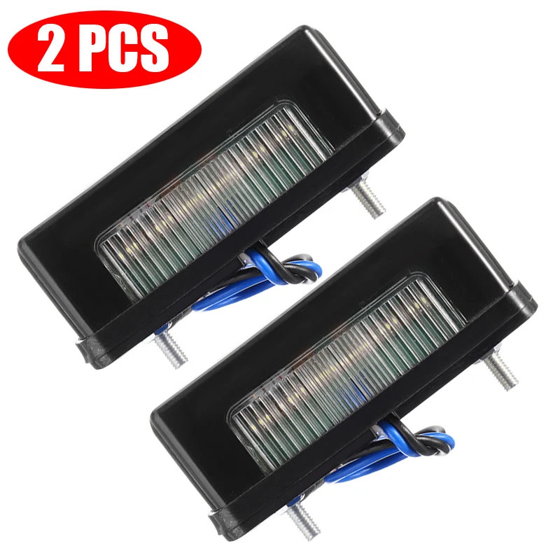 Mayitr 2pcs 12V-24V Waterproof LED Number Licence Plate Rear Tail Light Lamp For Truck Trailer Car Automobiles Lamp