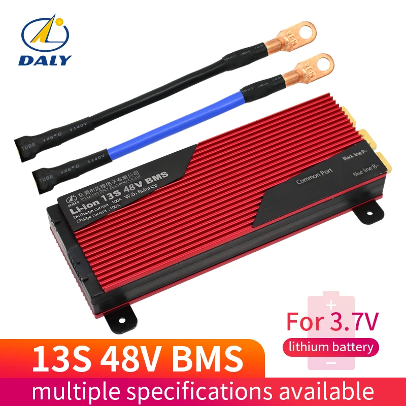 Daly 3.7V Li-ion 13S 48V 80A 100A 120A 150A 200A 18650 PCM battery protection board BM Swith balanced lithium battery module