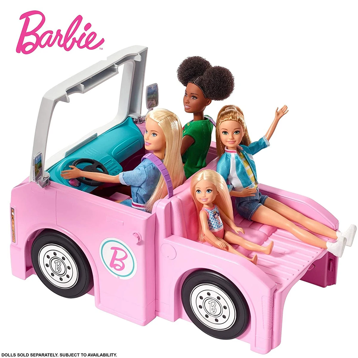 Barbie Dream Camper RV Pink Pop Out Caravan For Dolls With Accessories Play Set 