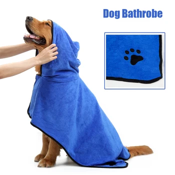 

Dog Bathrobe Universal With Hood Belt Soft Cleaning Cat Home Warm Superfine Fiber Grooming Super Absorbent Unisex Drying Towel