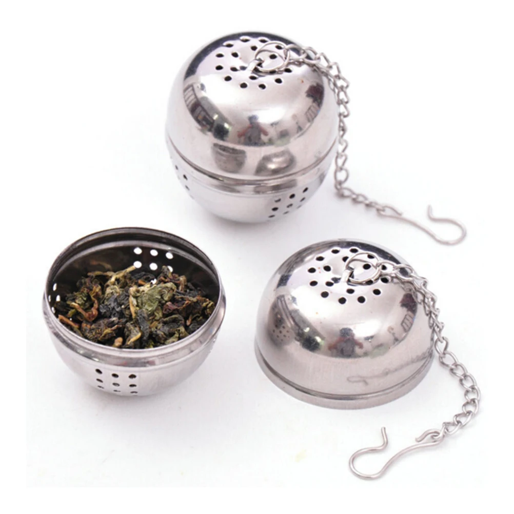 

1Pc Stainless Steel Fashion Kichen Sphere Locking Spice Tea Ball Strainer Mesh Infuser Filter