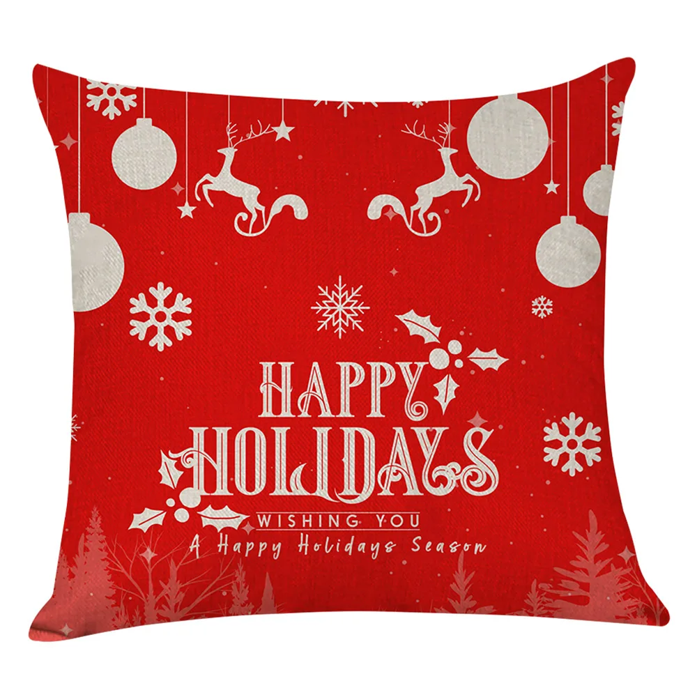 Коричневый Letter Pillow Cover Room For Home Textile Bedrooms Sofa Pillowcase Cotton Linen Christmas Decoration Square 45x45cm - Цвет: Коричневый