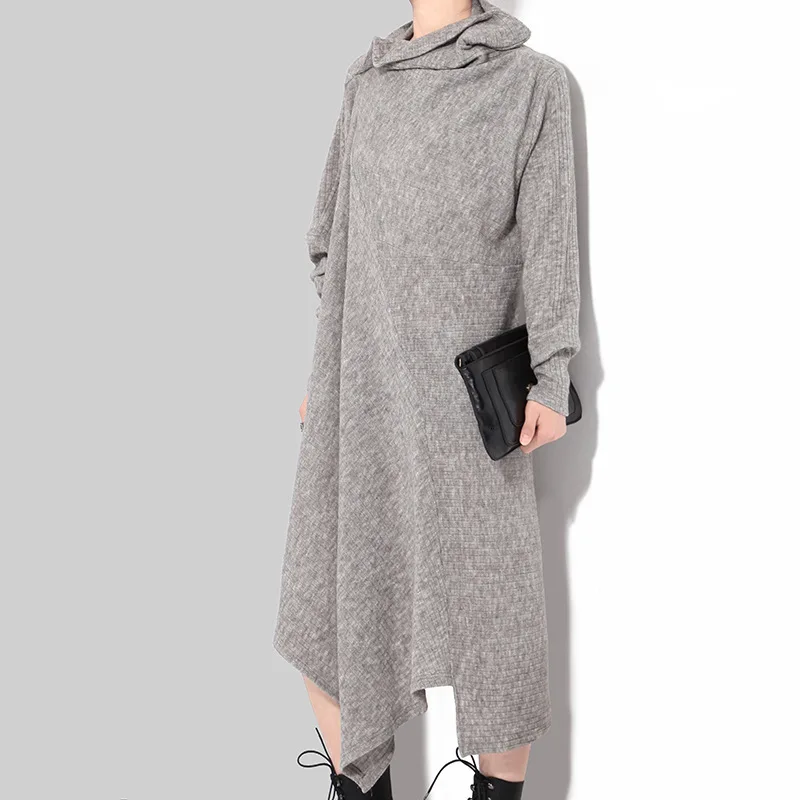 New Fashion style Asymmetrical Long Knitting Big Size Dress Fashion Nova Clothing