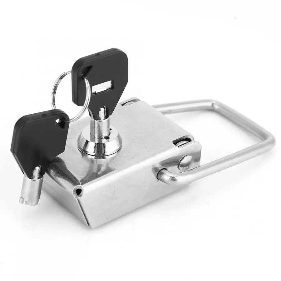 

Stainless Steel Hasp Safety Lock Box Case Toggle Latch Catch Buckle Clasp with 2 Keys