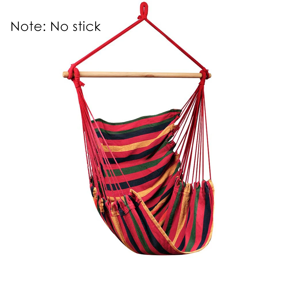 Portable Camping Hanging Hammock Home Bedroom Swing Bed Lazy Chair Single Hammock Adult Outdoor Indoor without Sticks and Ropes garden furniture	