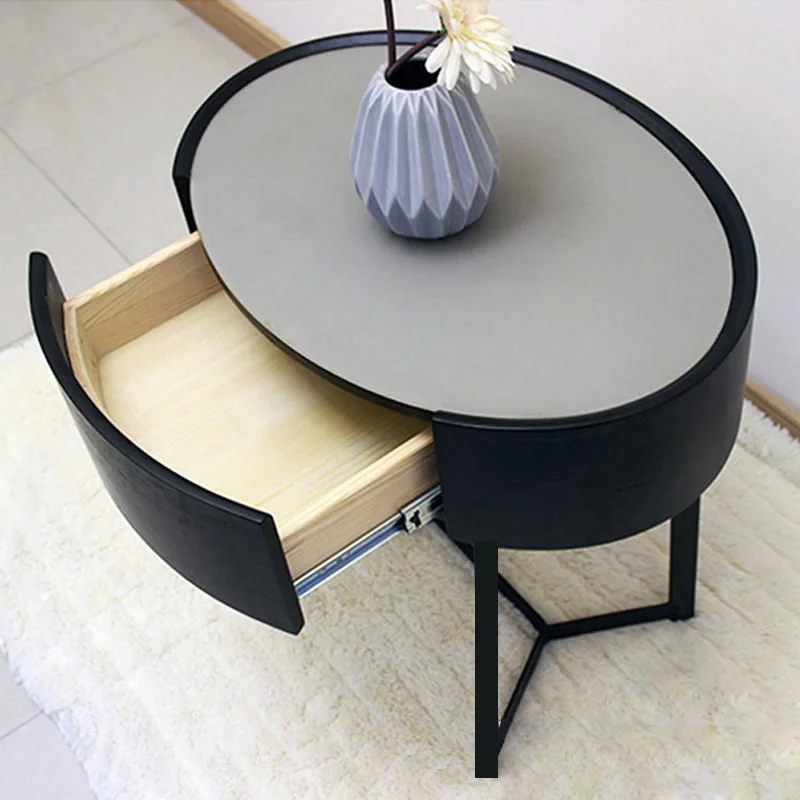 Простой черный Современный Железный литой золотой тумбочка журнальный столик прикроватная тумбочка мебель для дома тумбочка шкаф кровать комната