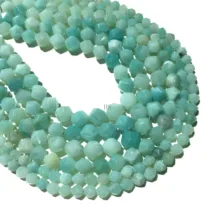 Natural Stone Blue Amazonite Faceted Round Loose Beads 6 8 10 MM Semi-precious Gemstone Healing Energy Jewelry Bracelet Necklace Natural Stone Blue Amazonite Faceted Round Loose Beads 6 8 10 MM Semi-precious Gemstone Healing Energy Jewelry Bracelet Necklace
