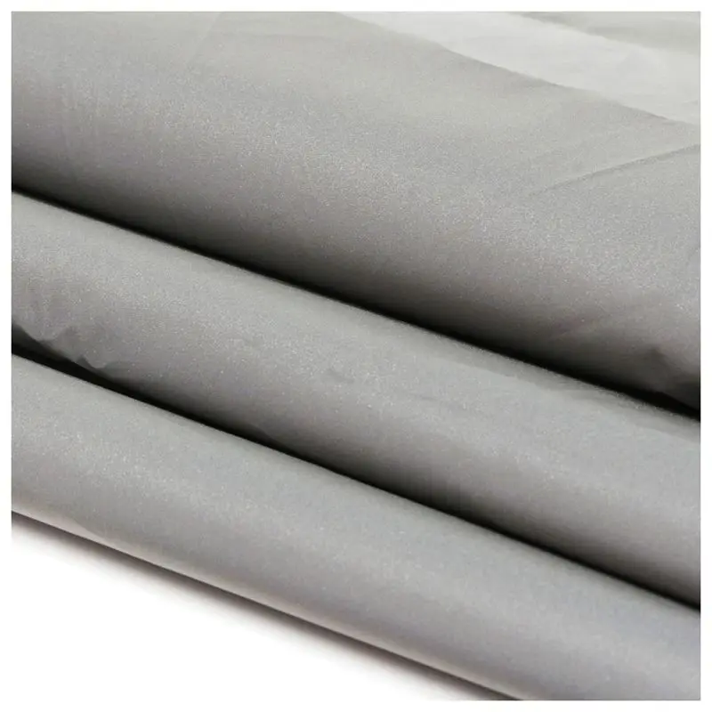 Silver Reflective Fabric Sew On Cloth Material Highlight Chemical Fiber 39.4inch