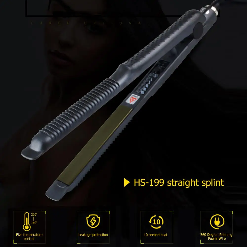 Electric 5 Level Temperature Adjustable Hair Straightener Home DIY Hair Curling Straightning Irons Beauty Hair Styling Tools