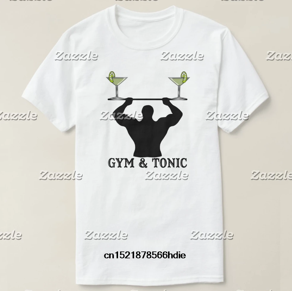 Printed Men T Shirt Cotton Short Sleeve GYM AND TONIC_GYM_Gin and tonic_ T Shirt Women tshirtT