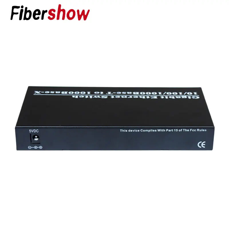 Волоконно-оптический медиаконвертер гигабитный Ethernet коммутатор 8 RJ45 UTP и 2 волоконный порт 10/100/1000 M