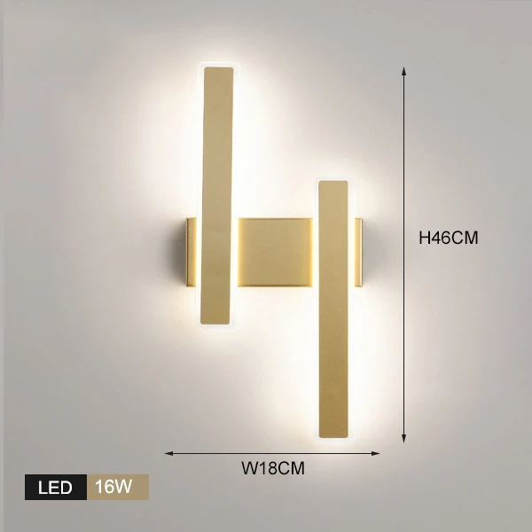 Modern LED wall lamp creative personality 2 heads bedroom bedside living room background wall aisle lamp modern light wall lights indoor Wall Lamps