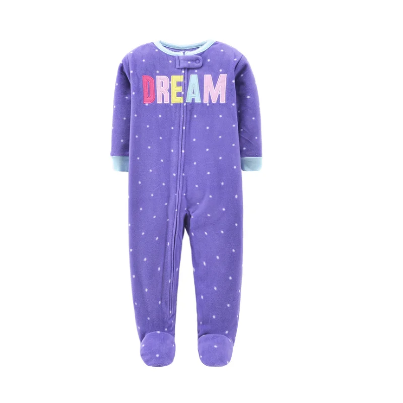 Barboteuses Bebe Chaud A Pieds 19 Automne Hiver Micro Polaire Bebe Chaud Pyjamas Bebe Combinaisons Vetements De Nuit 0 3 12m Aliexpress