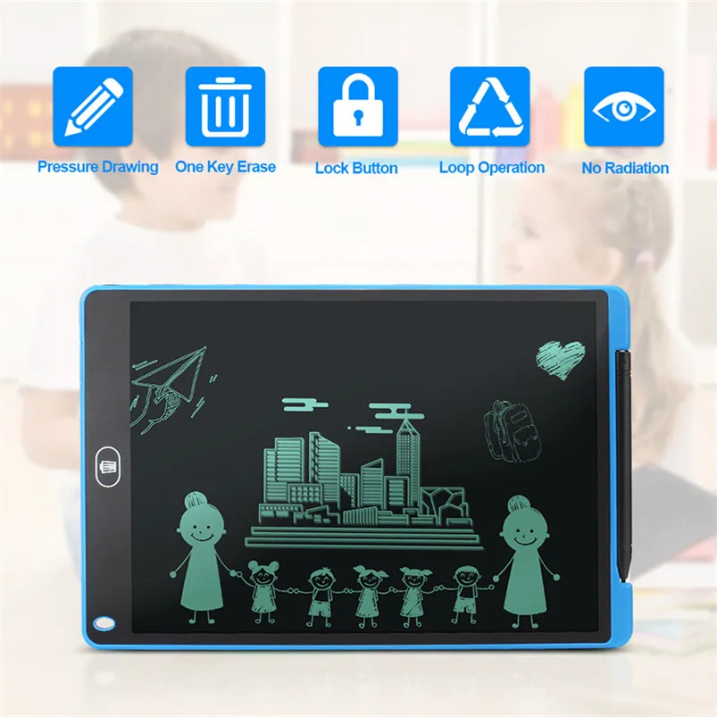 Графический планшет Электроника Рисование планшет 12 дюймовый цифровой ЖК-дисплей планшет с ручкой стилус для рисования доска умный ноутбук
