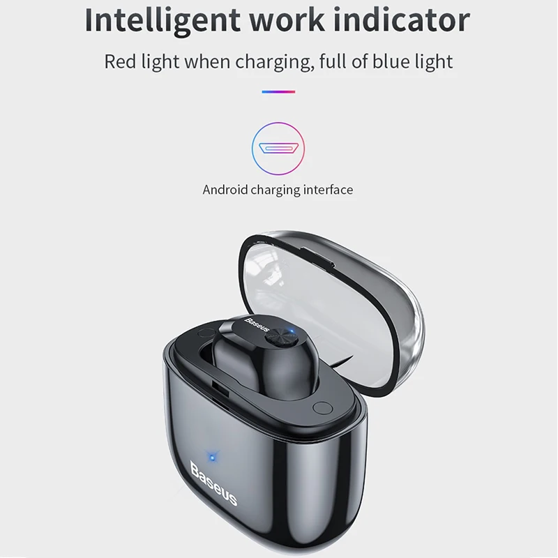 Baseus A03 Business Bluetooth Earphone Mini Portable Single TWS Wireless Earphone With Mic For iPhone Xiaomi Huawei Car Driving