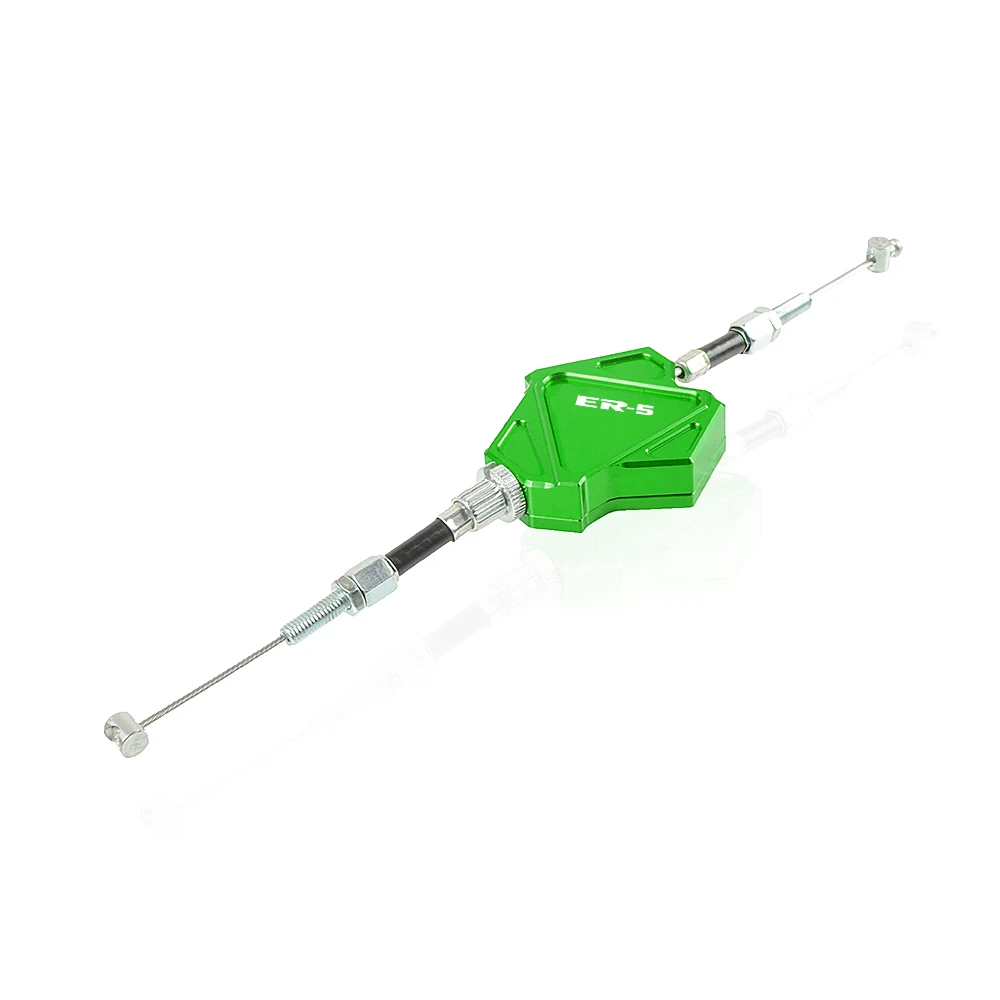 Green Универсальный Мотоцикл аксессуары CNC алюминиевый, для мотоцикла легко тяните рычаг сцепления системы для Kawasaki ER-5 ER5 ER 5 с логотипом - Цвет: Green