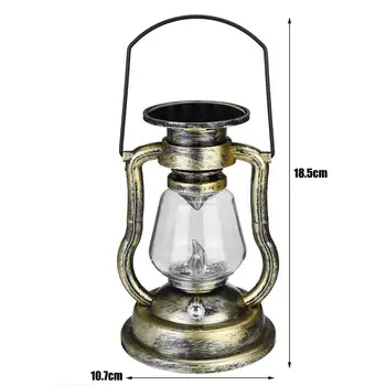 

Vintage Style Portable Outdoor Garden lamp Solar Powered LED Light Hanging Lantern Flameless Candle Lamp Nightlight Home Decor