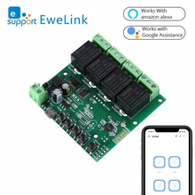 Smart Wifi Switch 4 Channel Relay Module 12V Timer Ewelink APP Remote Control Wireless Inching Self-Locking Alexa Google home