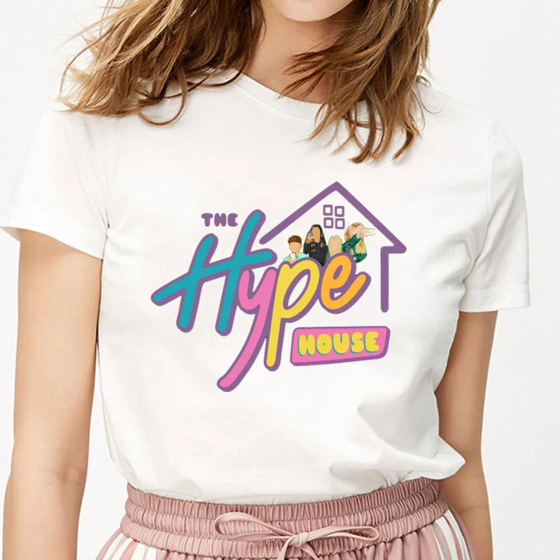 Женская футболка с принтом Hype House Harajuku Kawaii модная Ullzang Kpop графическим 90s женская