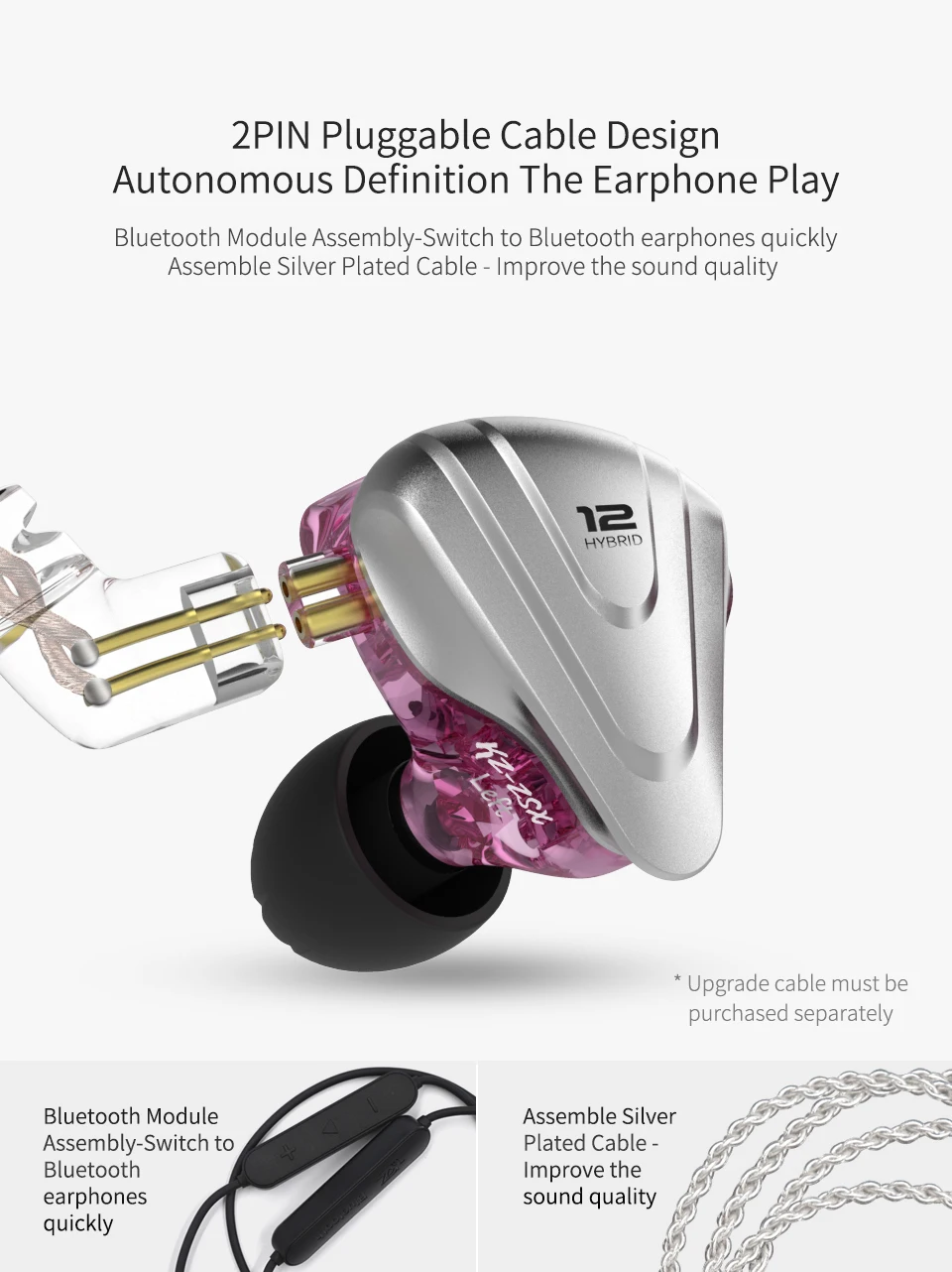 KZ ZSX 5BA+ 1DD гибридные наушники в ухо IEM 6 блок драйвера Hi-Fi наушники капельки спортивные Auriculares вкладыши этап 2Pin ZS10 Pro AS10