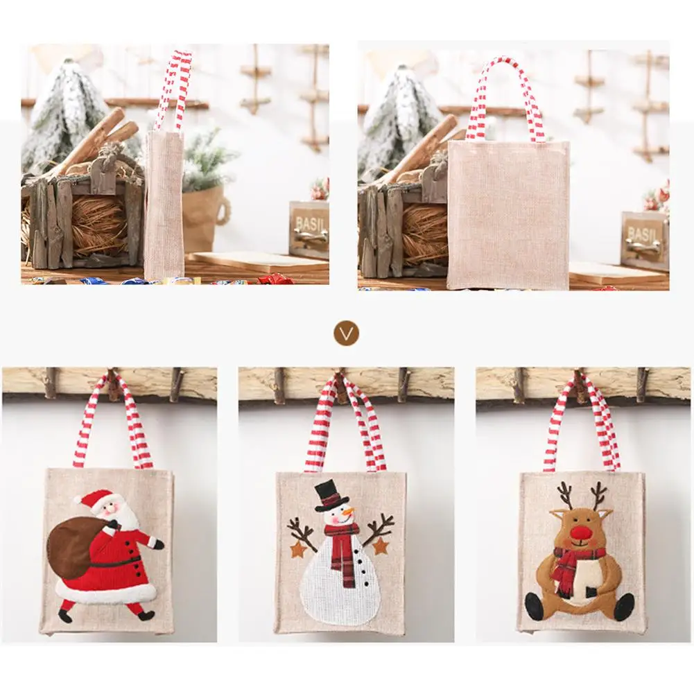 Рождественский подарок мешок конфеты мешок трехмерной вышивкой Handba для детского подарка