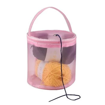 

Thread Storage Cases Portable 1PC Yarn Storage Organizer DIY Hand-Knitted Tool Sewing Accessories Zipper Closure Yarn Mesh Bag