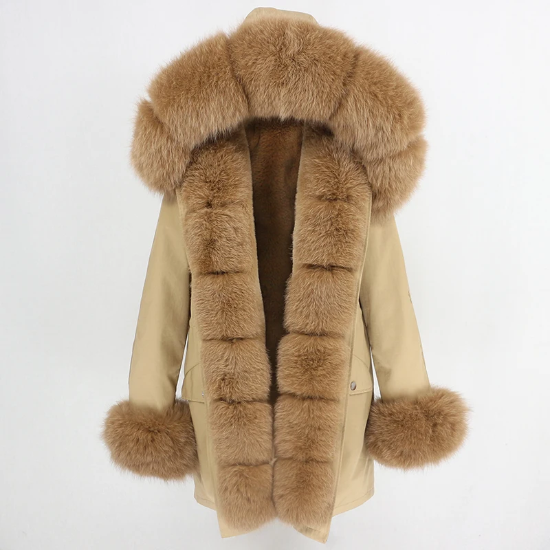 Женская зимняя куртка из искусственного меха - Цвет: brown camel