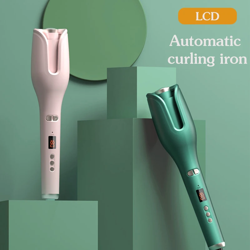 Curling Rod Set Automatic Hair Curler Electric Ceramic Heating Lcd Screen Rotating Wave Curling Tongs Curling Rod Styling Tool - Hair Curler - AliExpress - Hair Care Products