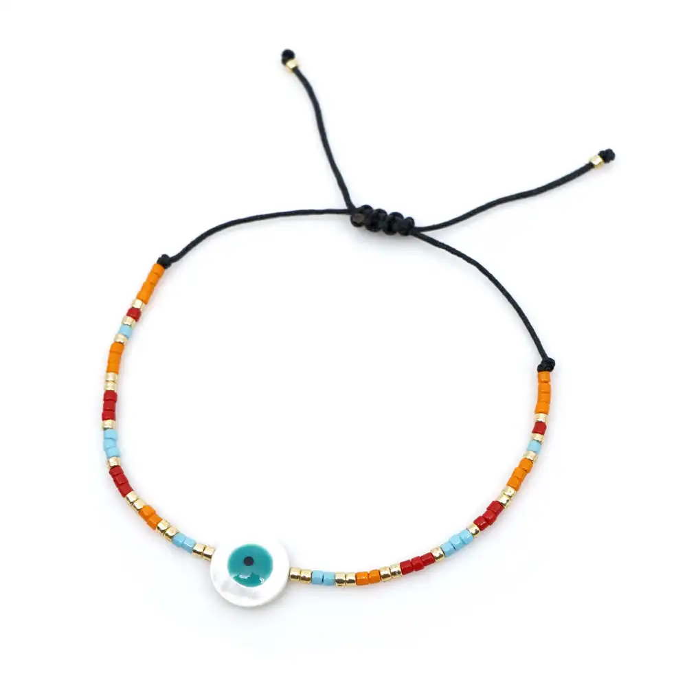 Go2boho MIYUKI Evil Eye браслеты Fatima ручной браслет женские крест Pulsera Mujer Boho шикарные летние пляжные ювелирные изделия со звездами Bijoux