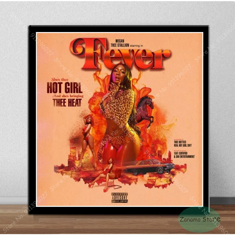 Tz63 Megan Thee Stallion Fever Music Album Art Poster Hd Prints Art Canvas Painting Art Wall Picture For Home Decor Living Room Painting Calligraphy Aliexpress