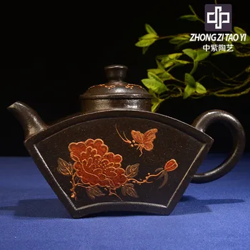 

In Purple Yixing The Ming Dynasty Old Dark-red Enameled Pottery Teapot Taiwan Backflow Manual Imitate Old Kettle One Factory The
