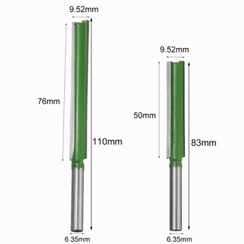 

Trim Router Bit Milling Cutter 1/4" Shank 50/76mm Extra Long Flush Shank Mill for Woodworking Trimming Engraving Carving Cutting