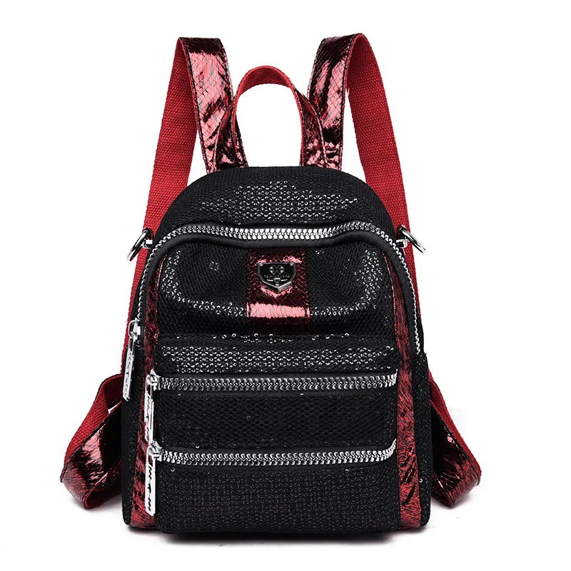 

2019 New Style Europe And America Fashion Backpack Oxford Cloth Large Capacity Backpack Multi-functional Shoulder Women's Backpa