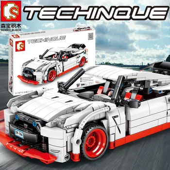 

SEMBO Blocks Super Race Car GTR Technic Building Bricks Vehicle Model Educational Toy Children Gift Kids Toys for Boy Present