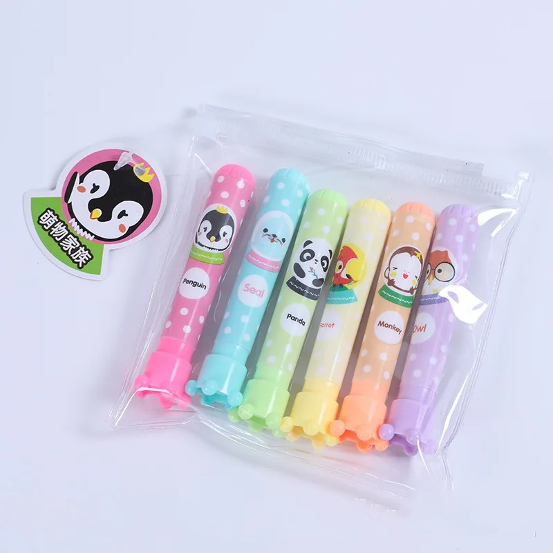 Tinc Highlighter Set for School & Home Set of 5 Highlighters Cute Character Design Essential School Supplies Multicolor