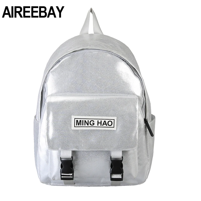 Женский рюкзак AIREEBAY с серебряными блестками женские рюкзаки для