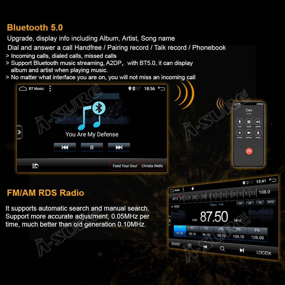 A-Sure Car Radio Dual Tuner CarPlay Android 10 WIFI 4G GPS DVD Navigation For VW PASSAT B6 Polo Sharan TIGUAN GOLF 5 Skoda Seat