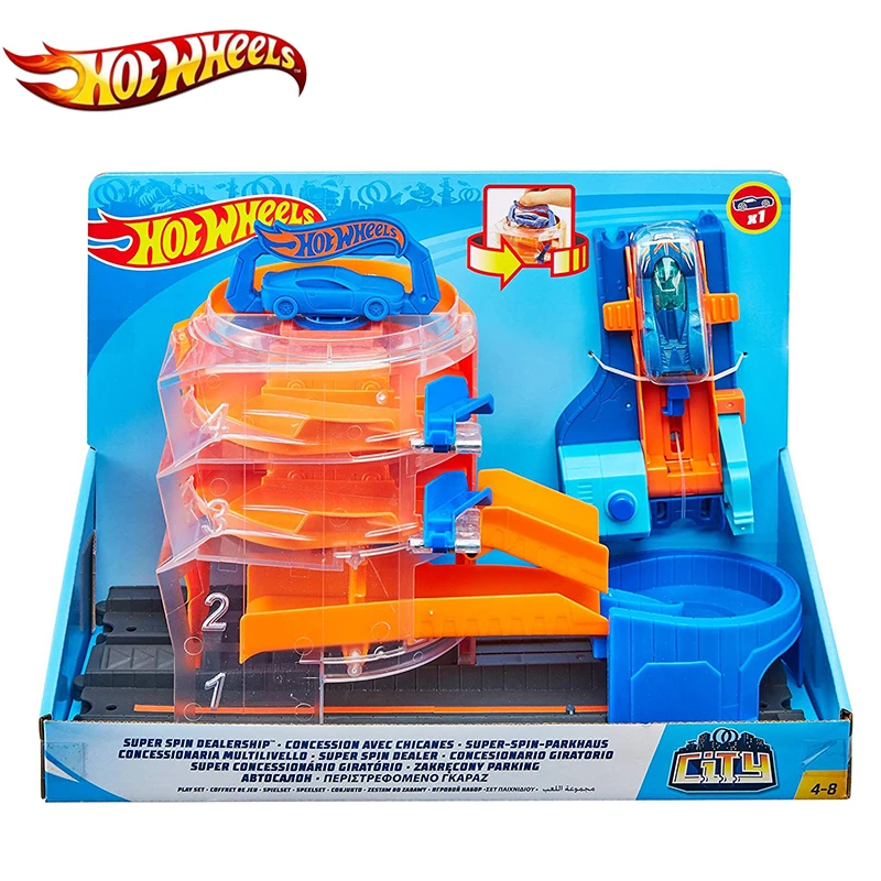 Hot Wheels машинка аксессуар для трека супер спин дилерская забавная часть длинного трека мини литья под давлением автомобиль GBF95 трек для детей игрушки подарок