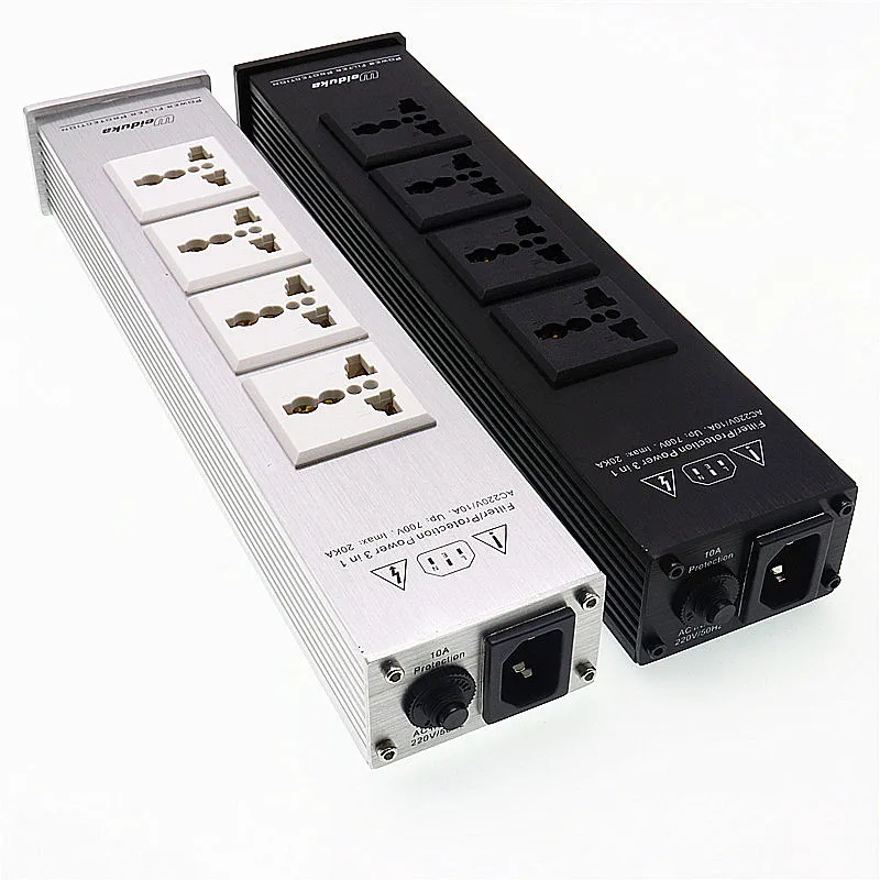 Power Filter Audio Noise Purifier Socket 1500W 10A Lightning Protection Power Universal socket 2