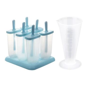 

50Ml Kitchen Laboratory Plastic Measuring Cup with Pack 6 sicle Cream Glacee Molds