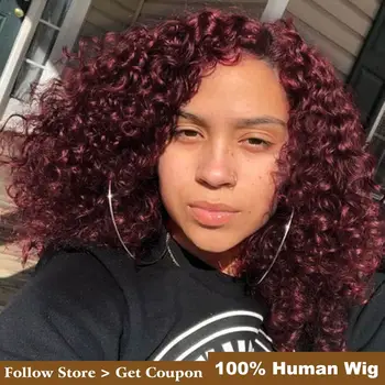 

Rebecca Jerry Curly Human Hair Lace Wigs For Black Women Water Wave Brazilain Remy Hair I Part Lace Natural Hair Ombre Wigs