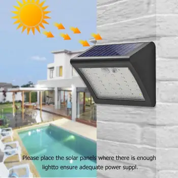 

Home Solar 38LED Courtyard Induction Wall Light Integrated Garden Waterproof Small Street Light Outdoor Solar Power Lighting