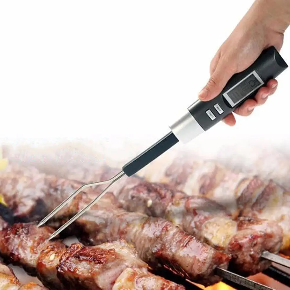 

 and  Digital Electronic 304 stainless steel Meat Thermometer Barbecue Fork Probe Detector Backlight Meat Probe Thermometer