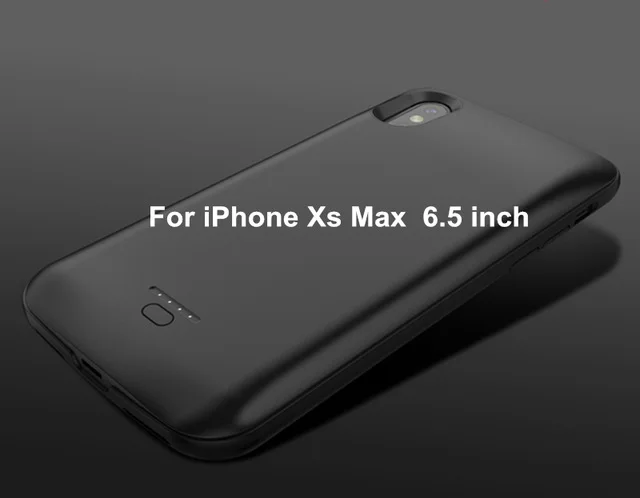 5000 мАч для iPhone XS Max, чехол для резервного аккумулятора, портативный внешний аккумулятор, чехол для iPhone XR, чехол для аккумулятора, поддержка звука - Цвет: Black Fo Xs Max