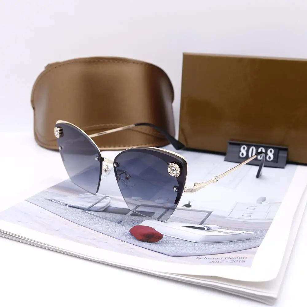 

2020 Sexy Cat Eye Sunglasses Women Brand Design Metal Frame Mirror Rose Gold Sun Glasses Female Retro Oculos De Sol Gafas