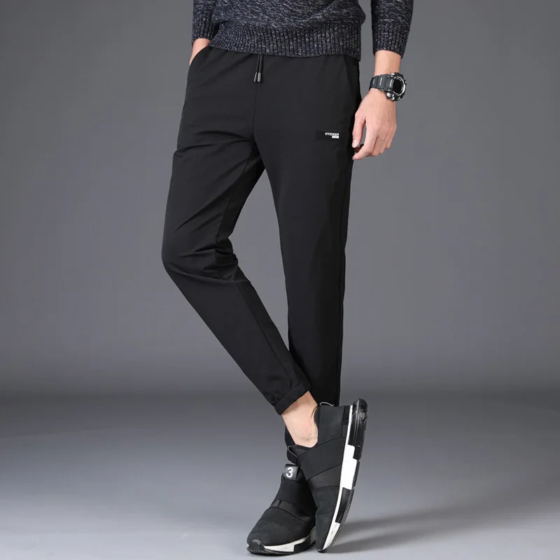 Spring And Summer Men Casual Sports Pants Young MEN'S Slim Fit Skinny Pants Trend Elasticity Large Size Trousers