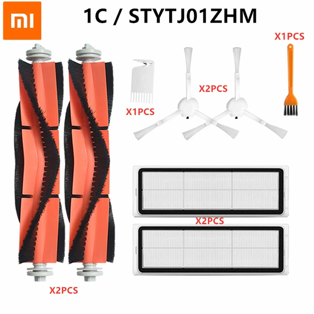 Xiaomi Mijia 1C/STYTJ01ZHM Main Side Brush Water Tank Mop Cloth HEPA Filter Kit Robot Vacuum Cleaner Replacement Parts Package 6