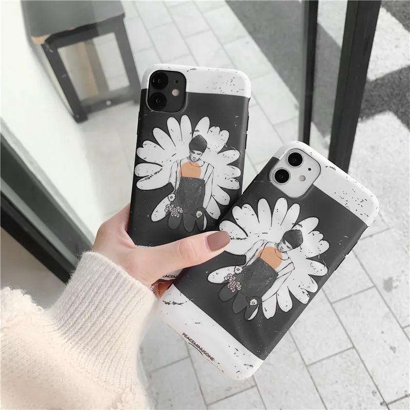 Модный чехол для телефона с рисунком комиксов каракули iphone 11 Pro Max 7 8 plus X XR XS задняя